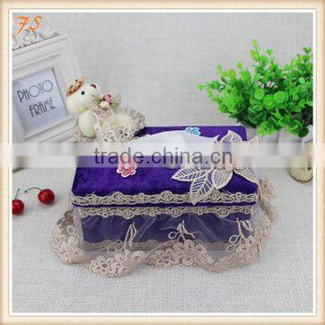 Short style lace tissue box