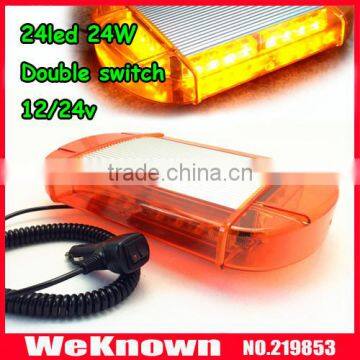 DC12V-24V led lightbar 24W Beacon light led waring light