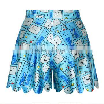 Drop shipping Women Shorts Polyester and Spandex Pants Cartoon Print N14-11