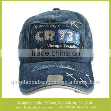 Customize Fashional Washed/brushed 6 Panel 3d Embroidery Baseball Cap