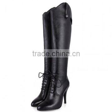 Ladies Fancy Winter Design Over Knee Genuine Leather Women Boots CP6701