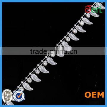 White Rhinestone Jewelry Pearl Roll Trimming Chain for Garment photo-6