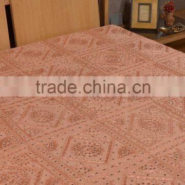 Indian Mirror Embroidered Bedspread Wholesale Fabric Bedding Bedspread