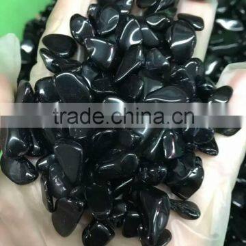 Natural Black Obsidian Crushed Stone for Sale photo-6