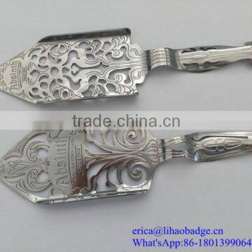 2016 new design stainless steel tea spoon absinthe spoon