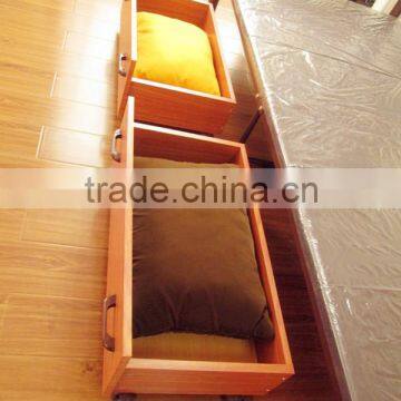 Single Metal Bed With Wood Drawers