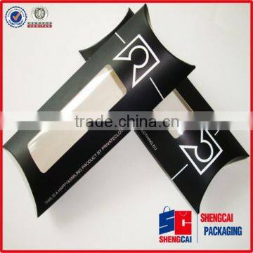 New Design Paper Box With Window Custom Paper Pillow Box With Logo Print Small Pillow Box photo-3