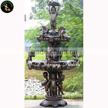 Big casting bronze water garden fountain