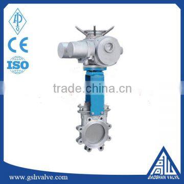 Lug type electric actuated knife gate valve with drawing