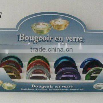 Glass Candle Holder With Display Box