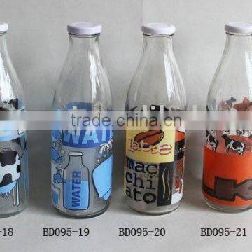 Glass Bottle With Decal