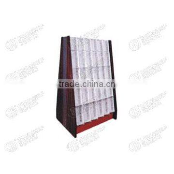 newspaper shelf \rack\information shelf\bookshelf\Cheap wooden wall bookcases/bookshelf design\double side wave bookshelf