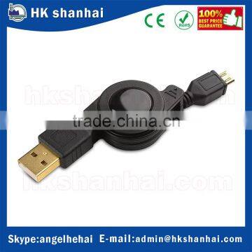 Hi-Speed USB 2.0 480 Mbps Mini Retractable Cable Reel Gold Plated Retractable Type a to Micro b Transfer Rate Sync Cable photo-5