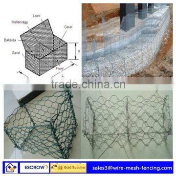 hexagonal Netting Gabion Box/metal wire mesh gabion box/Gabion Box Wire Cage Rock Wall