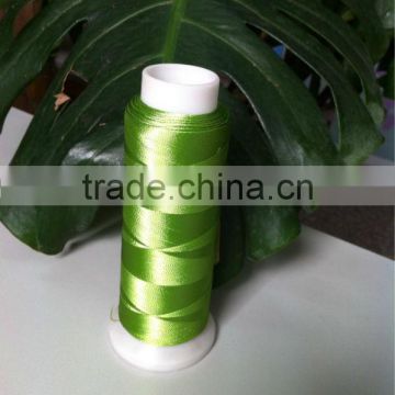 Low cost dyed viscose rayon embroidery thread