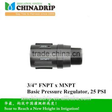 Chinadrip 3/4" FNPT x MNPT Basic Pressure Regulator 25 PSI