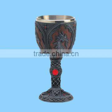 Resin Dragon Classical Stainless Wine Goblet Cup