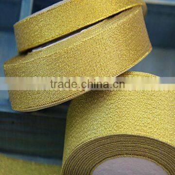 Gold color Hot Stamping satin ribbon