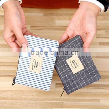 Concise Style/Custom Various Designs Jute Canvas Retro Coin Purse photo-3