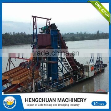 High quality long duration time sand mining gold dredger from China famous supplier