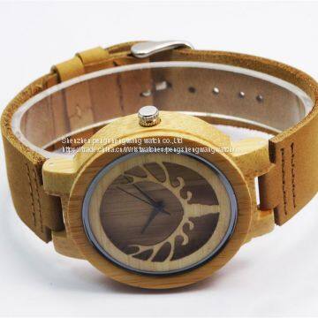New Design Genuine Leather Crystal Quartz Lady Watch photo-3