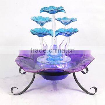 Cascading Glass Leaves Water Fountain for Tabletop photo-5