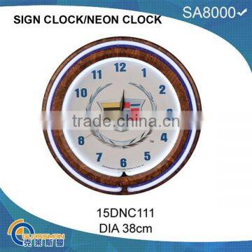Double Neon Light Wall Clock photo-5