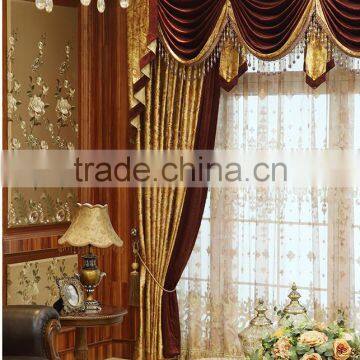 Luxury European Style Living Room Gilding Velvet Drapery Blackout French Windown Curtain photo-2