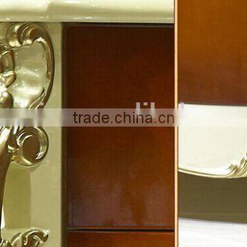 European Style Luxury Shoe Cabinet, Beautiful Painting Wood Carved Shoe Cupboard, Shoe Rack With Drawers (BF01-ML041) photo-4