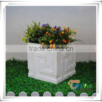 Handmake Square Polyresin Indoor Flower Urn photo-3