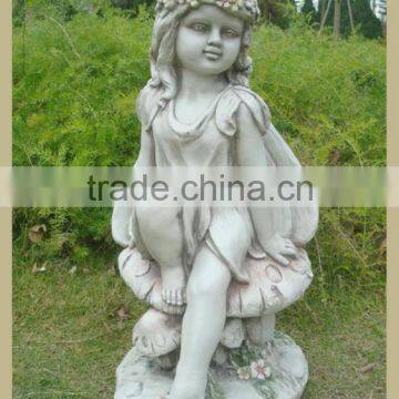 Girl Polyresin Garden Angle Cherubs Statue Decoration Little Angel Statue