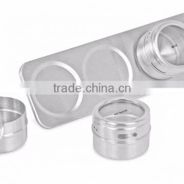 4 Pcs Stainless Steel Salt and Pepper Cruet Condiment Holder Magnetic Spice Set photo-3