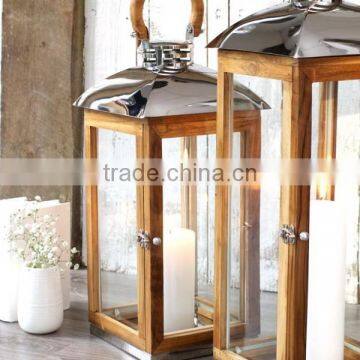 Indian Wholesale Antique Wooden Lantern photo-2