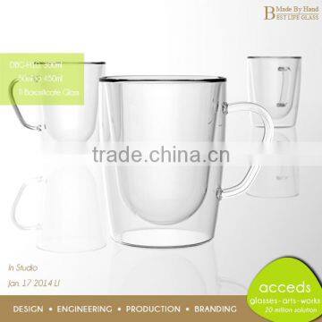 Heat Resistant Borosilicate Milk Glass Cup With Handle photo-3