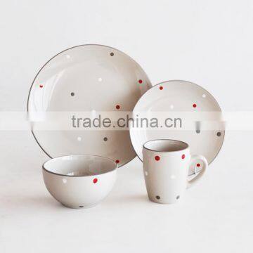 16pcs ceramic dinnerware set with solid color