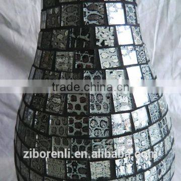 New Design Leopard Print Pattern Oval Shaped Glass Vase