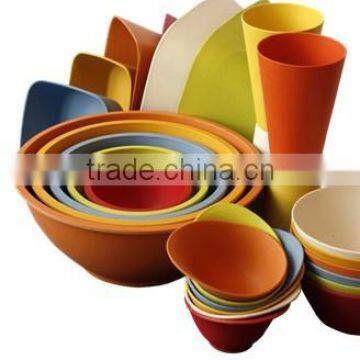 Hot-sell Eco Bamboo Fiber Salad Bowl with different shape