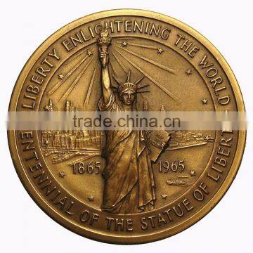 Custom Tourist Souvenir Statue of Liberty Medallion