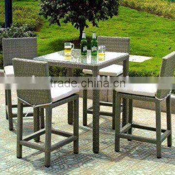 rattan bar table and chair