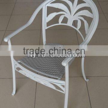 outdoor furniture cast aluminum chair/garden wicker chair/cast aluminum chair/coconut chair