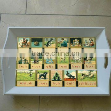 Popular wooden bottom Sticker tray