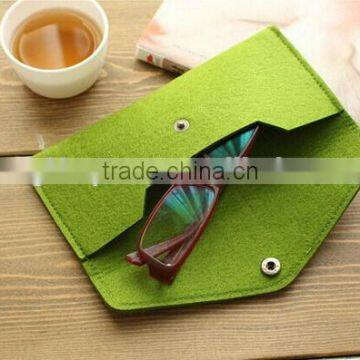 Low price simple wholesale polyester spectacles case glass clutch green grey cotton fabric eyeglass cover for female male