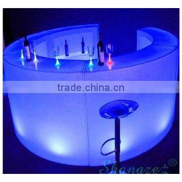 Led Illuminated Bar Counter / Rechargable Led Light up Commercial Cocktail Party Round Shaped Bar Counter photo-2