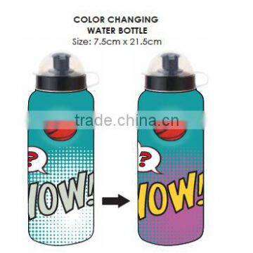 bpa free color changing basketball football PE water bottle