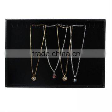 yiwu factory direct sale black velvet jewelry box for necklaces.