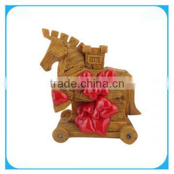 Polyresin horse money box for Valentine gift