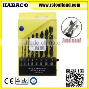 HHS 8 Pcs Wood Brad Point Drill Bit Set for Wood Drilling