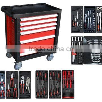 LB-464 220pcs Newest Professional Taiwan Design Hand Tool Set in Red 6 Drawers Cabinet photo-1