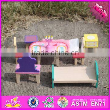 2016 New Fashion Baby Toy Wooden High Chair for Dolls W06B020 photo-5