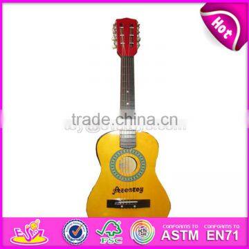 Best sale baby wooden musical guitar toy wholesale kids wooden musical guitar toy W07H014-S